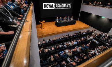 Conference panel session in the Bury Theatre auditorium at Royal Armouries Events