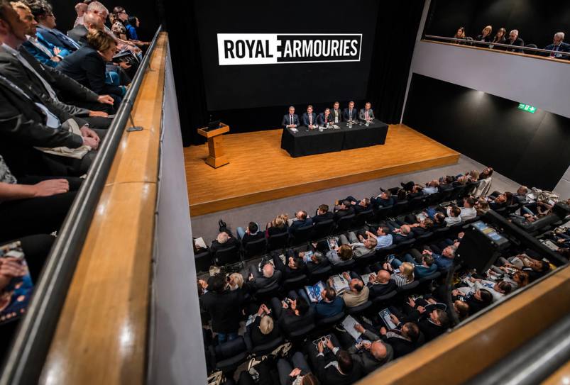 Conference panel session in the Bury Theatre auditorium at Royal Armouries Events
