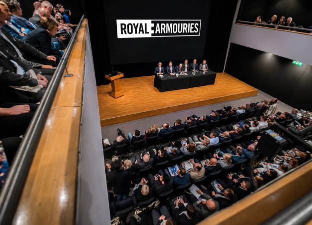 Conference panel session in the Bury Theatre auditorium at Royal Armouries Events